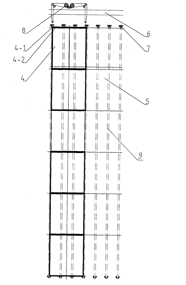 Partition-sealed deashing device of electric dust collector