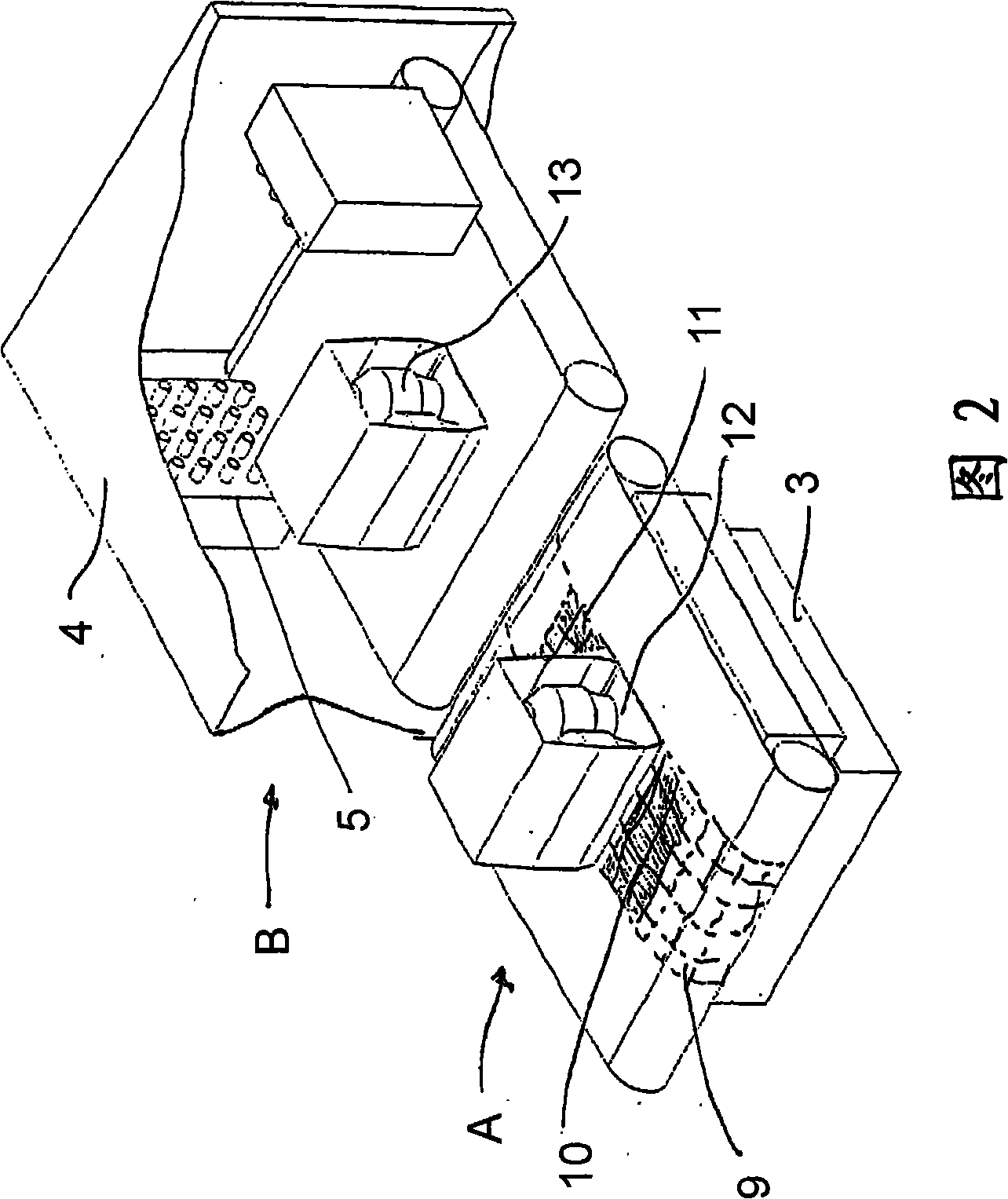 Shrinking process for producing solid, transportable and printable containers and device for carrying out said shrinking process