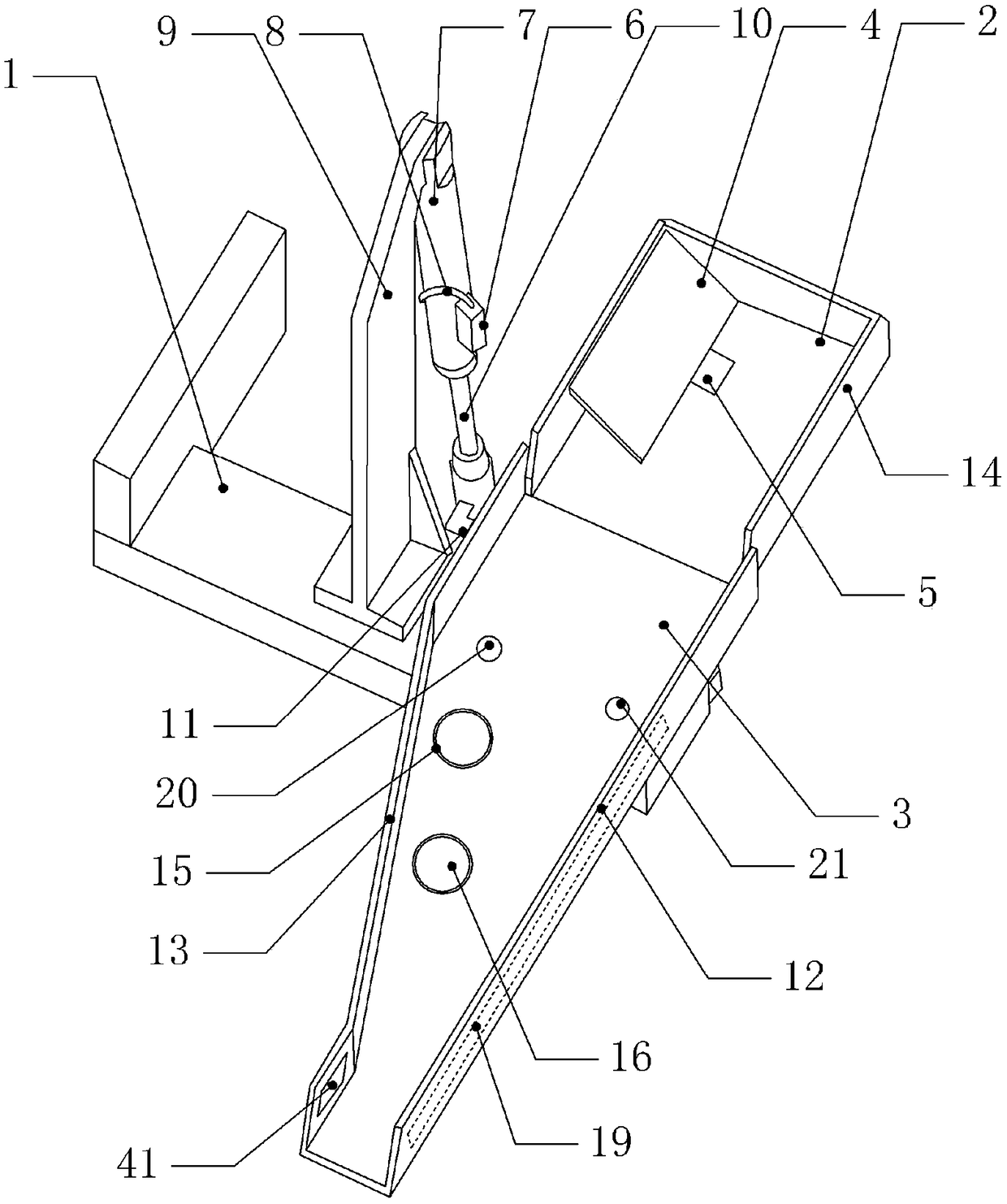 Automatic material receiving device for machine tool materials