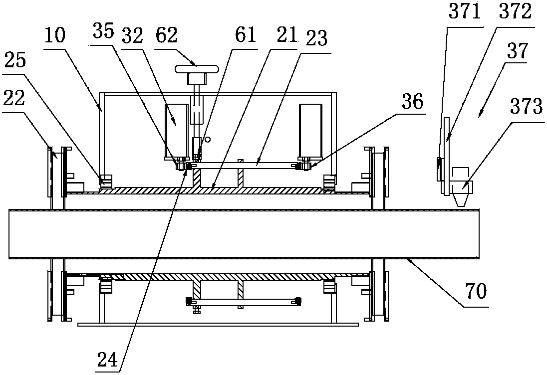 Polyline intersecting line cutting device for round pipe end