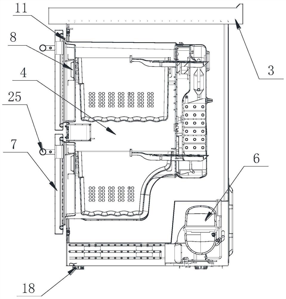 Combined cupboard type refrigerator