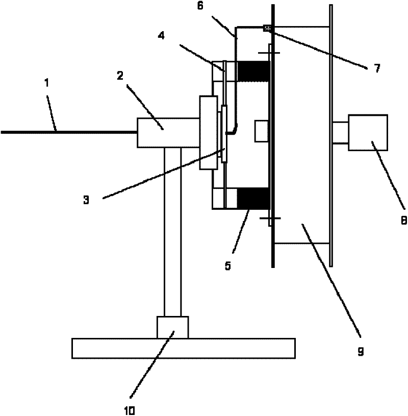 Real-time monitoring device for online writing weak optical fiber Bragg grating and application method thereof