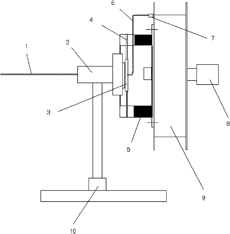 Real-time monitoring device for online writing weak optical fiber Bragg grating and application method thereof