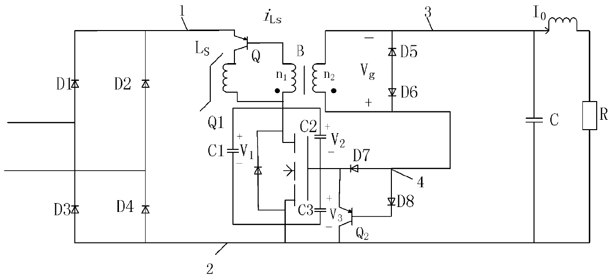 Rectifying circuit by utilizing saturable mutual inductor