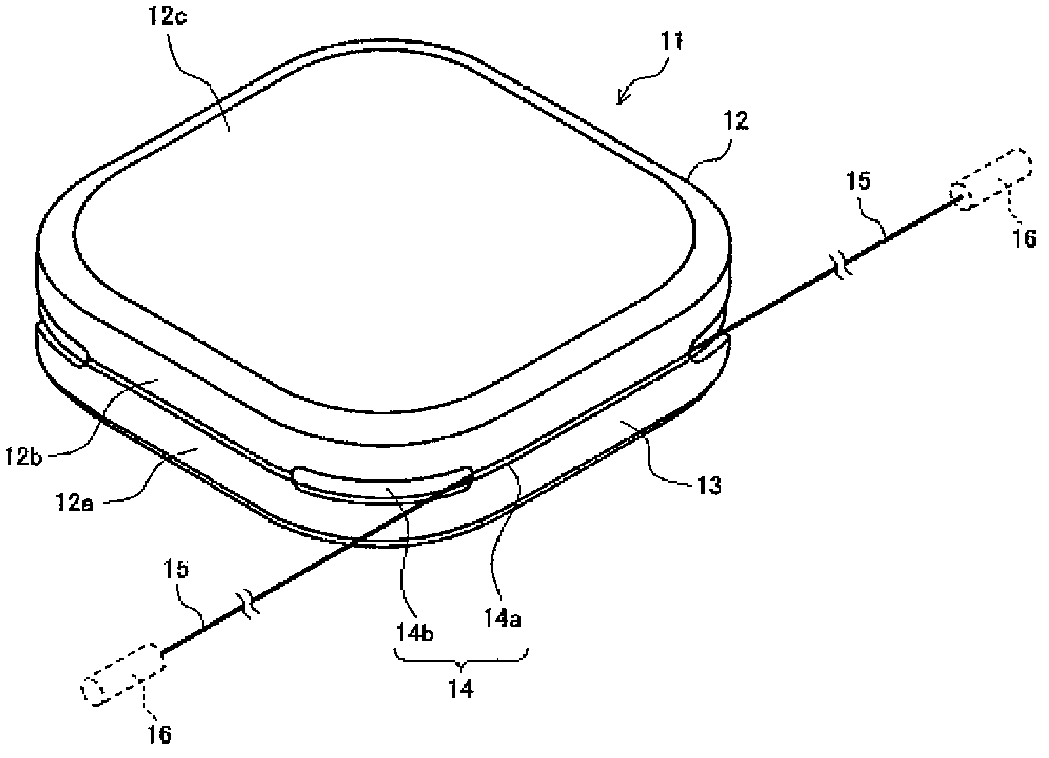 Container for accommodating optical fiber coil and optical fiber module having the container