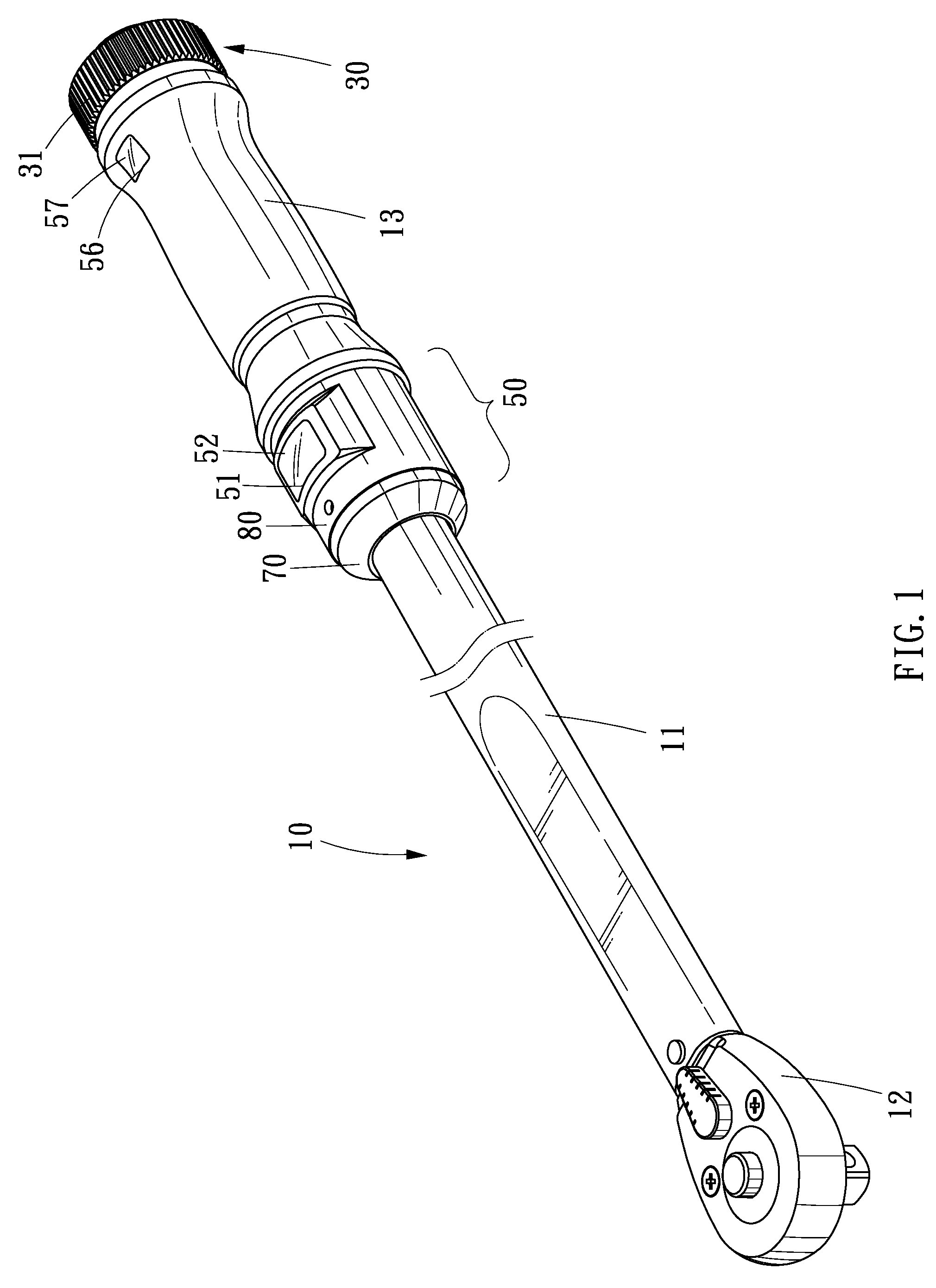 Wrench equipped with a precise torque-measuring device