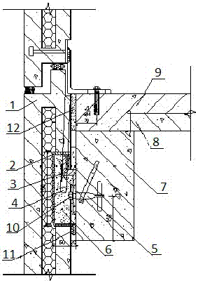 Anti-corrosion structure and construction method of dry-hanging node of prefabricated building exterior wall
