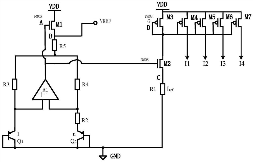 Reference current source and chip comprising reference current source