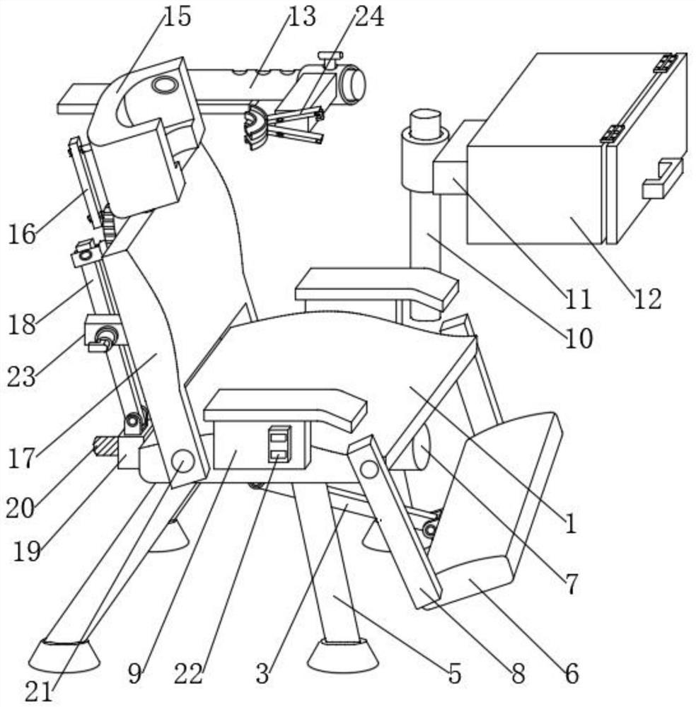 Safe and convenient type examination auxiliary device special for otolaryngology department