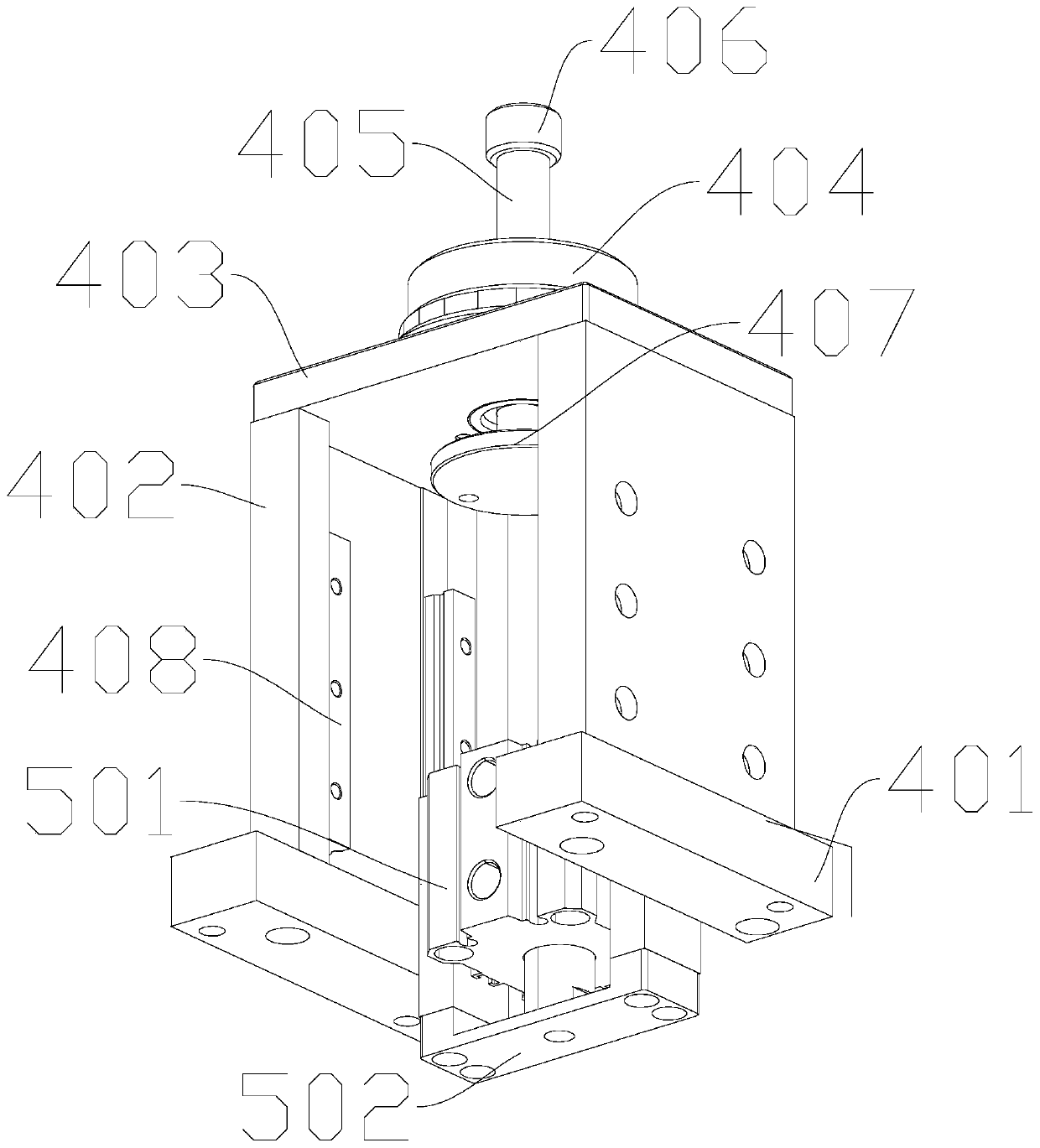 Ultrasonic welding device applied to vapor chamber and tailless sealing technology thereof