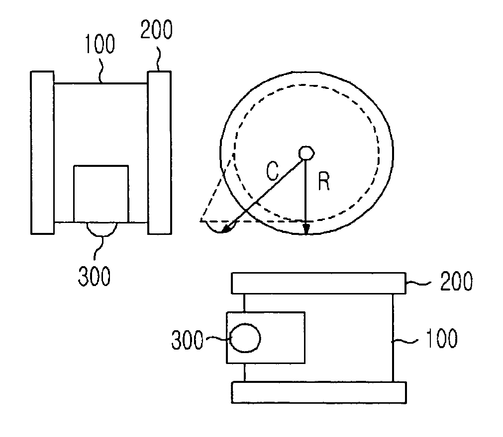 Apparatus for moving center of gravity of robot, and system and method using the same