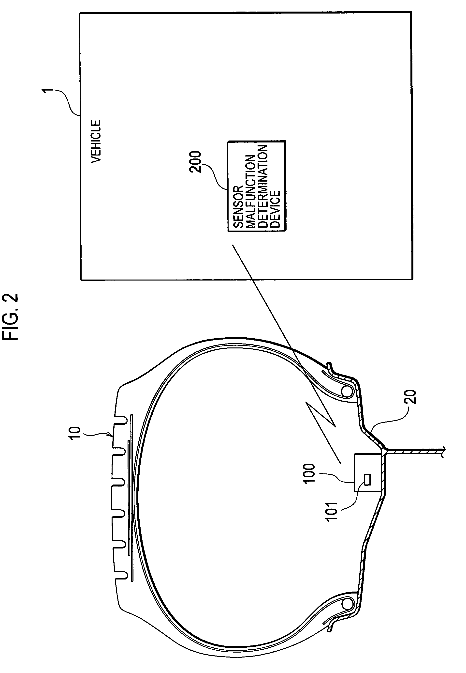 Sensor malfunction determination device and sensor malfunction determination method