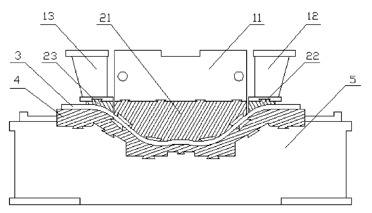 Forming method of bending wave steel webs and special module