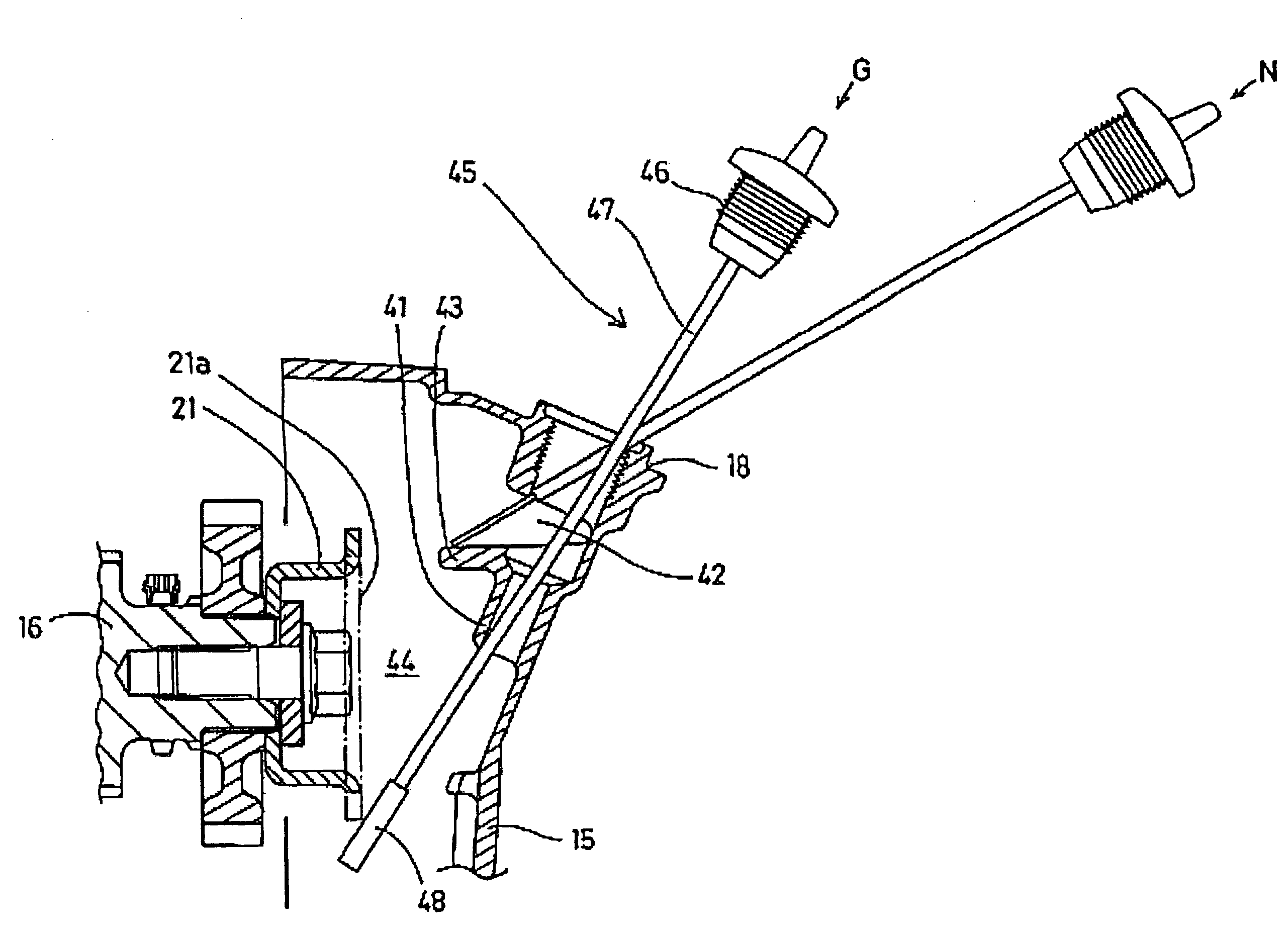 Oil filling structure of internal combustion engine