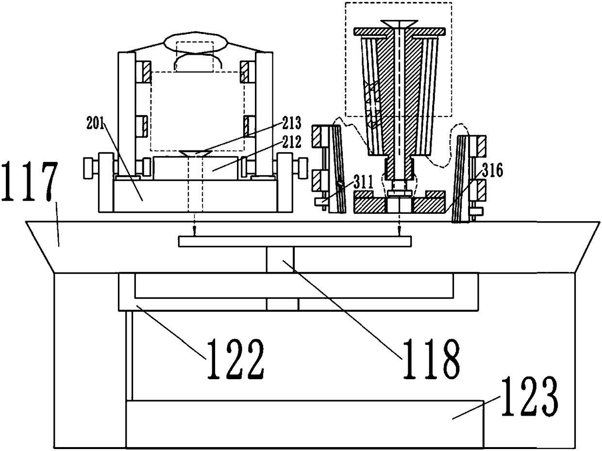 Grinding method for revolving container