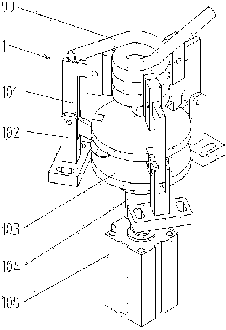 Bending machine for spiral light tube