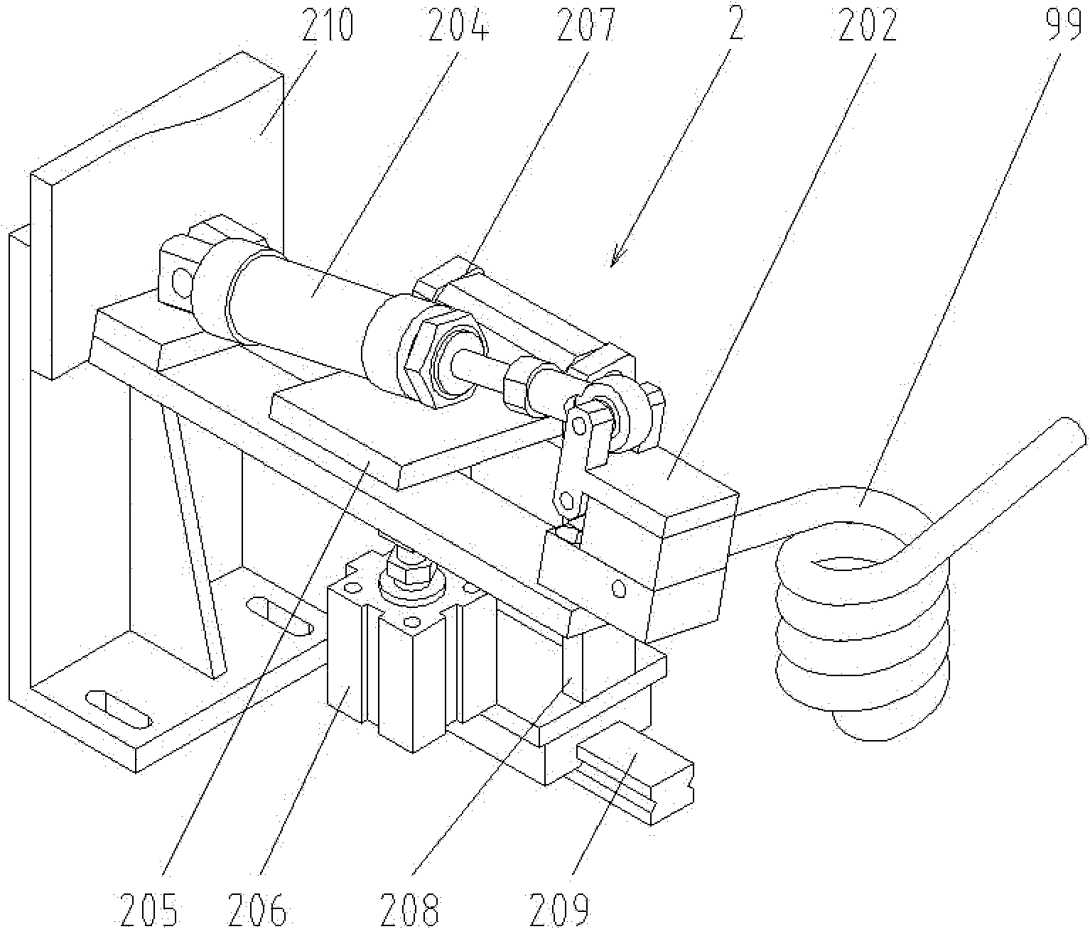 Bending machine for spiral light tube
