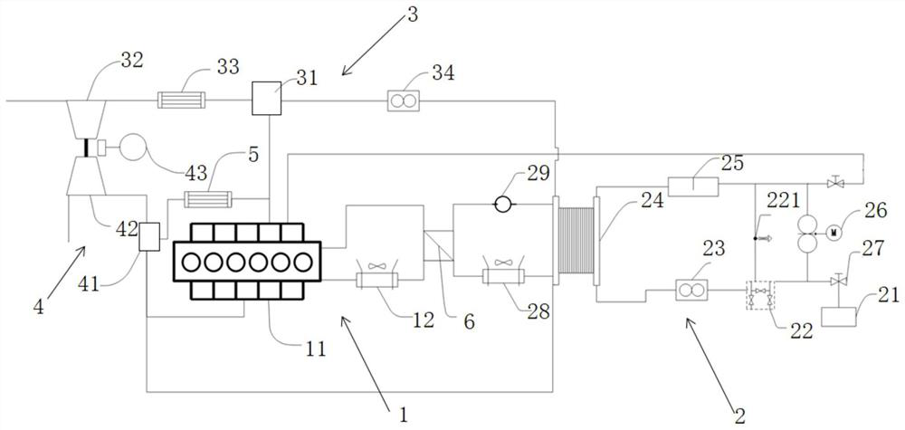 Combined power system and commercial vehicle