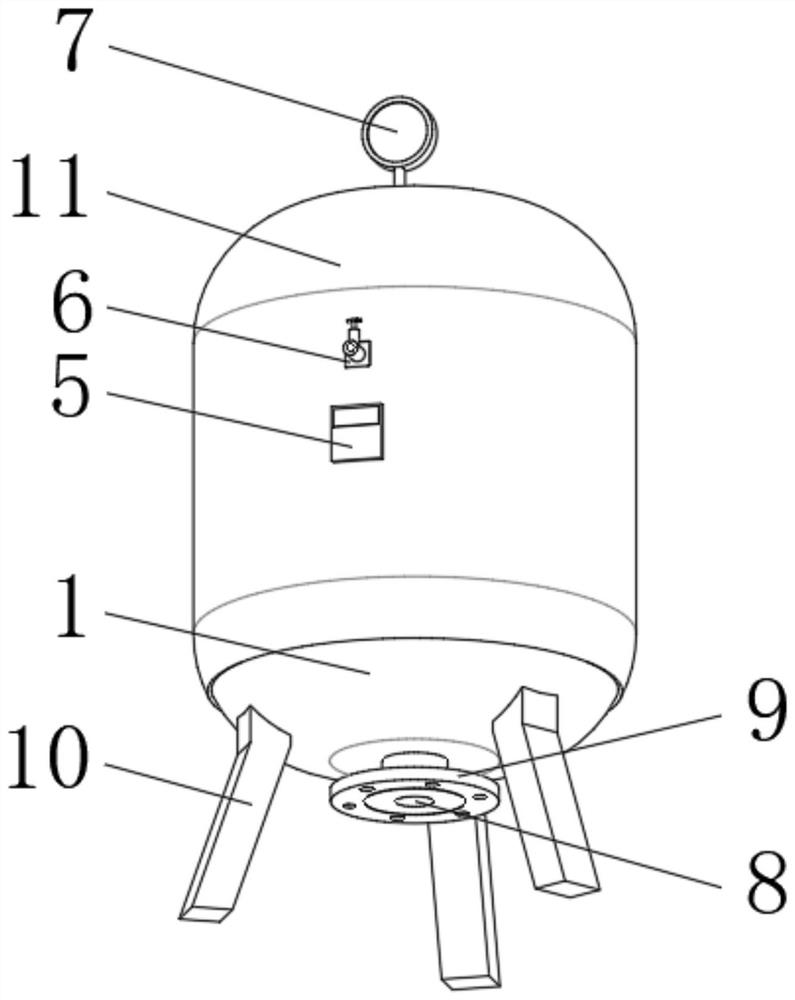 Diaphragm expansion tank for water network pressure compensation