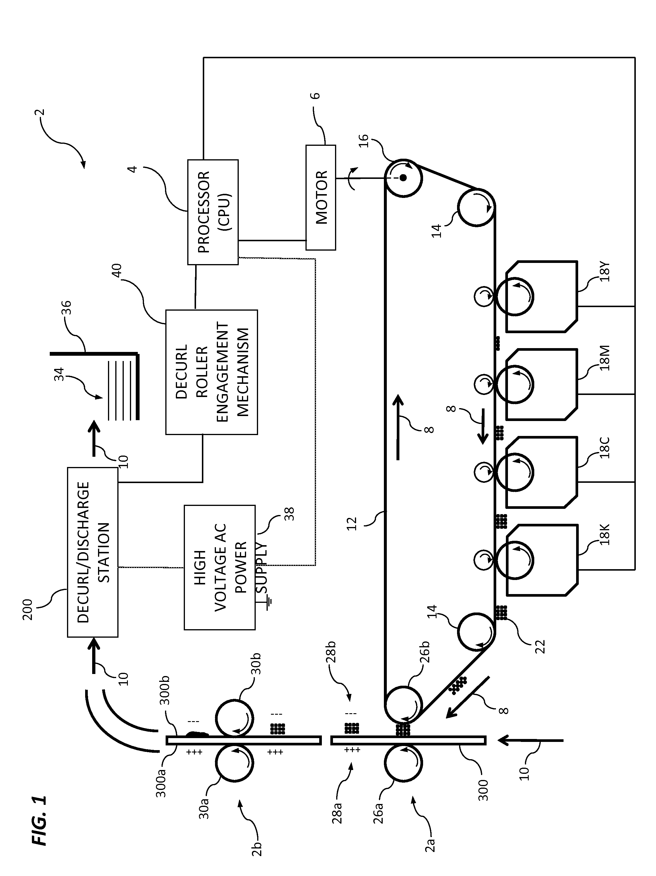 Concurrently removing sheet charge and curl