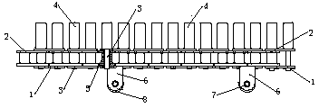 Side-guide chain for pen making