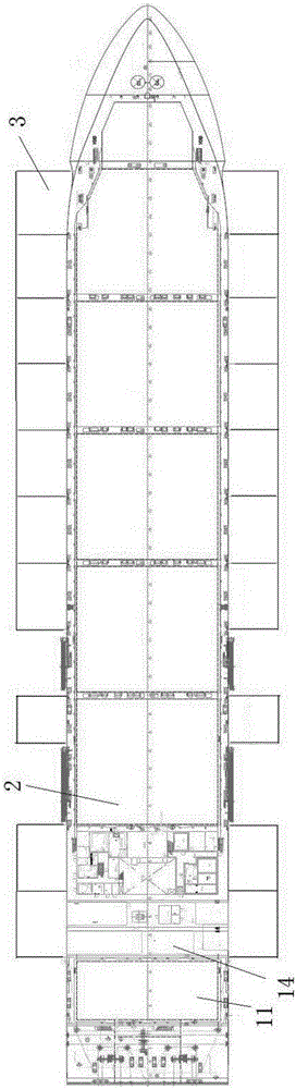 Semi-submersible type offshore aquaculture facility modified based on container freighter