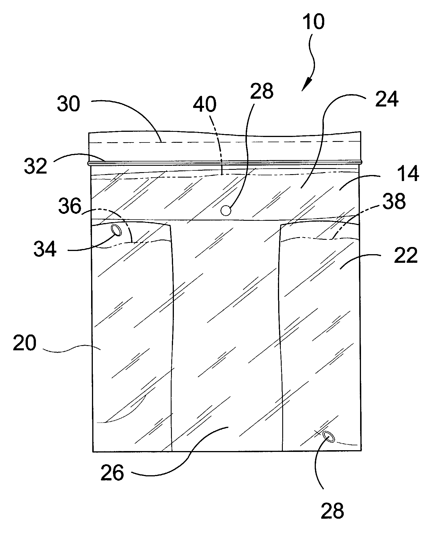 Flexible mixing pouch with aseptic burstable internal chambers