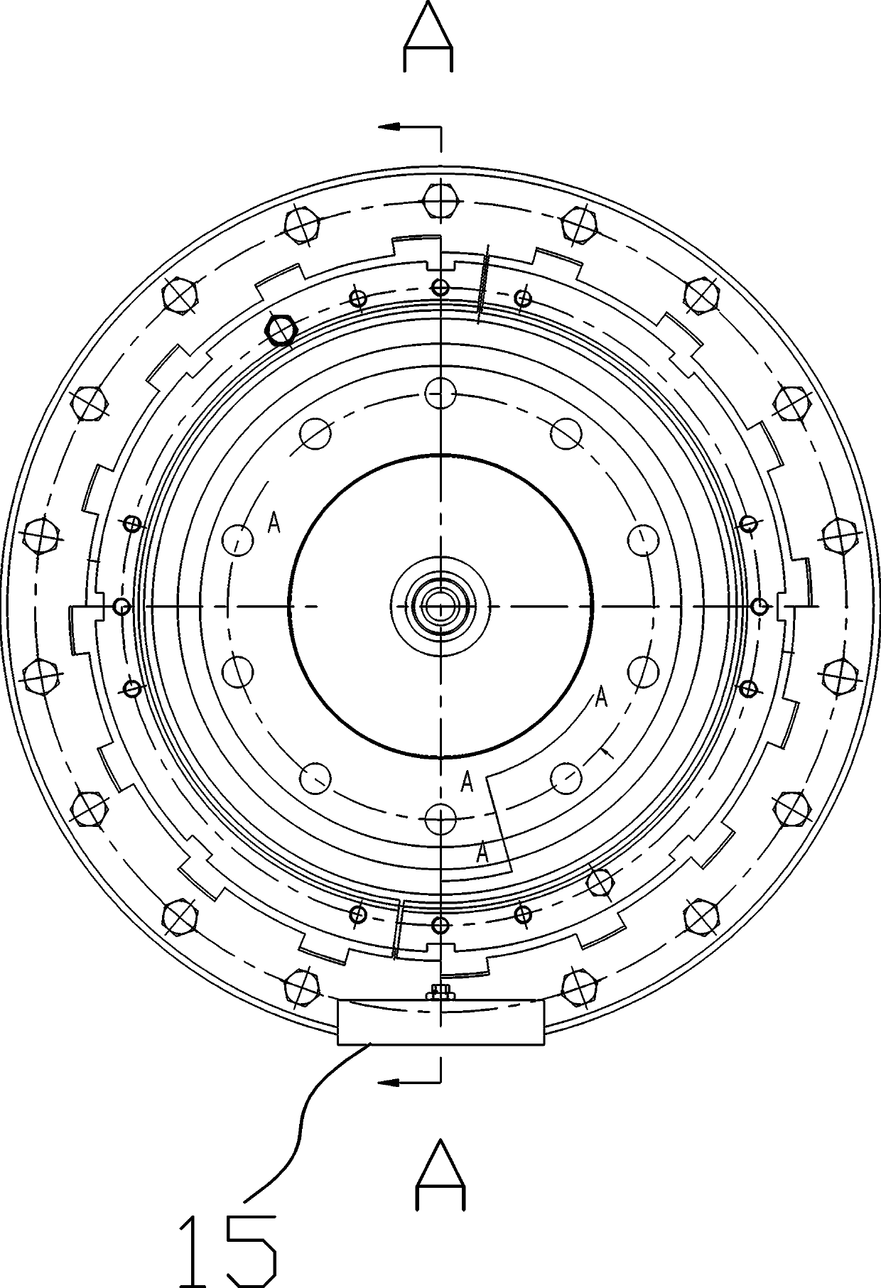 Clutch for fracturing device and control method