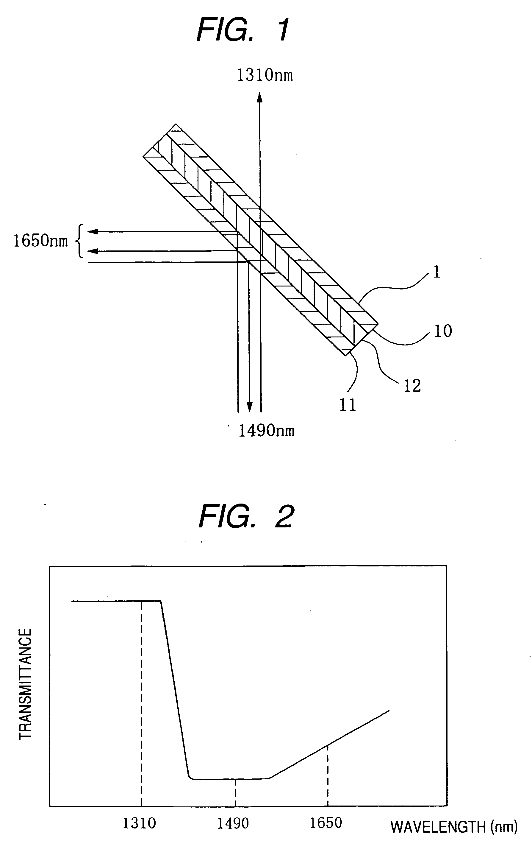 Wavelength branching filter and optical communication module