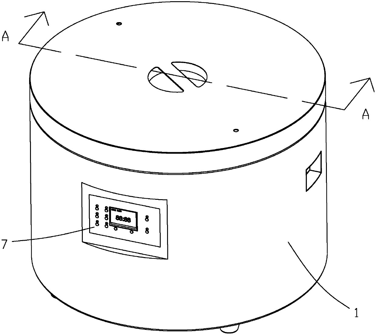 Commercial electromagnetic rice cooker overall waterproof structure and commercial electromagnetic rice cooker