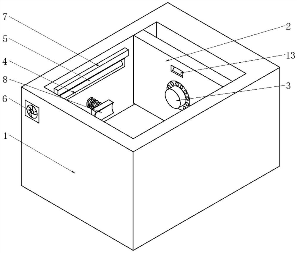 A thermal printer paper roll storage mechanism