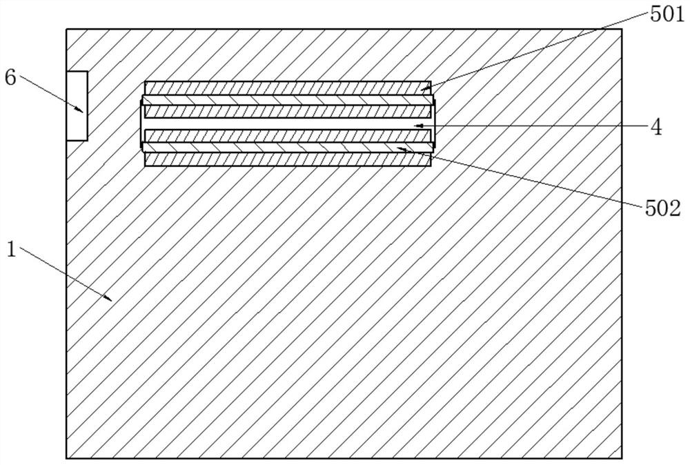 A thermal printer paper roll storage mechanism