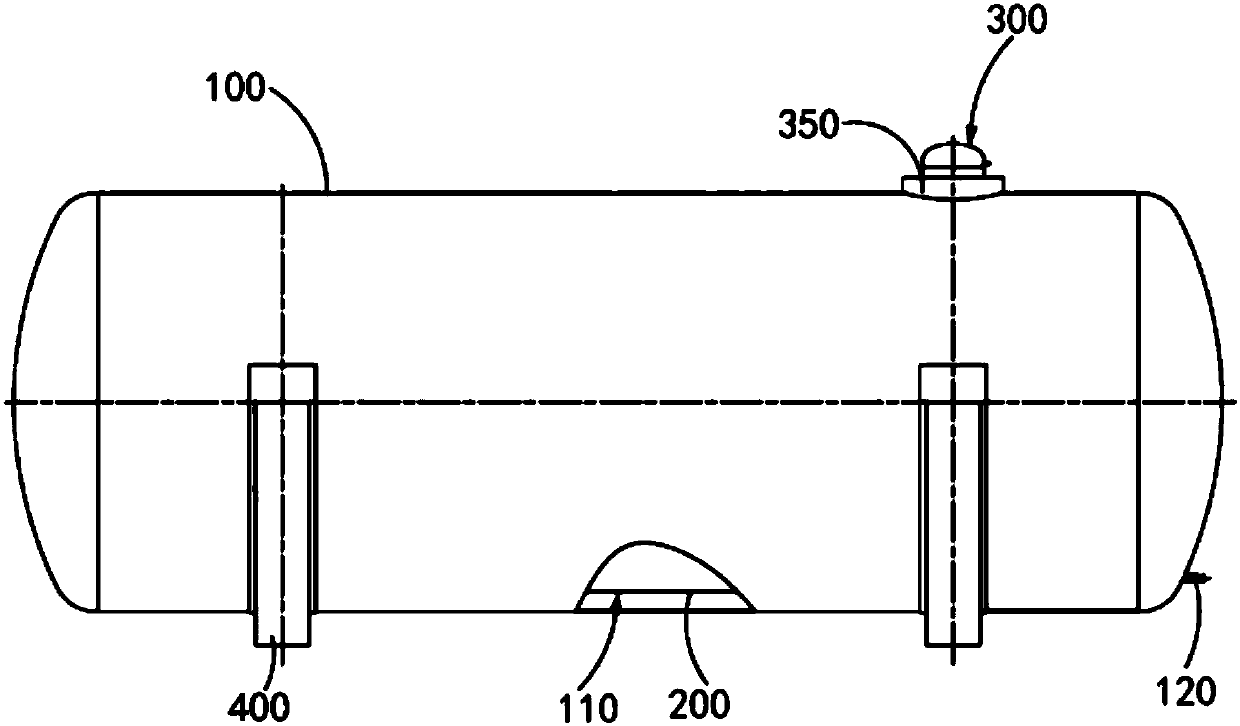 Manhole device and vacuum heat insulation low-temperature storage tank with manhole device