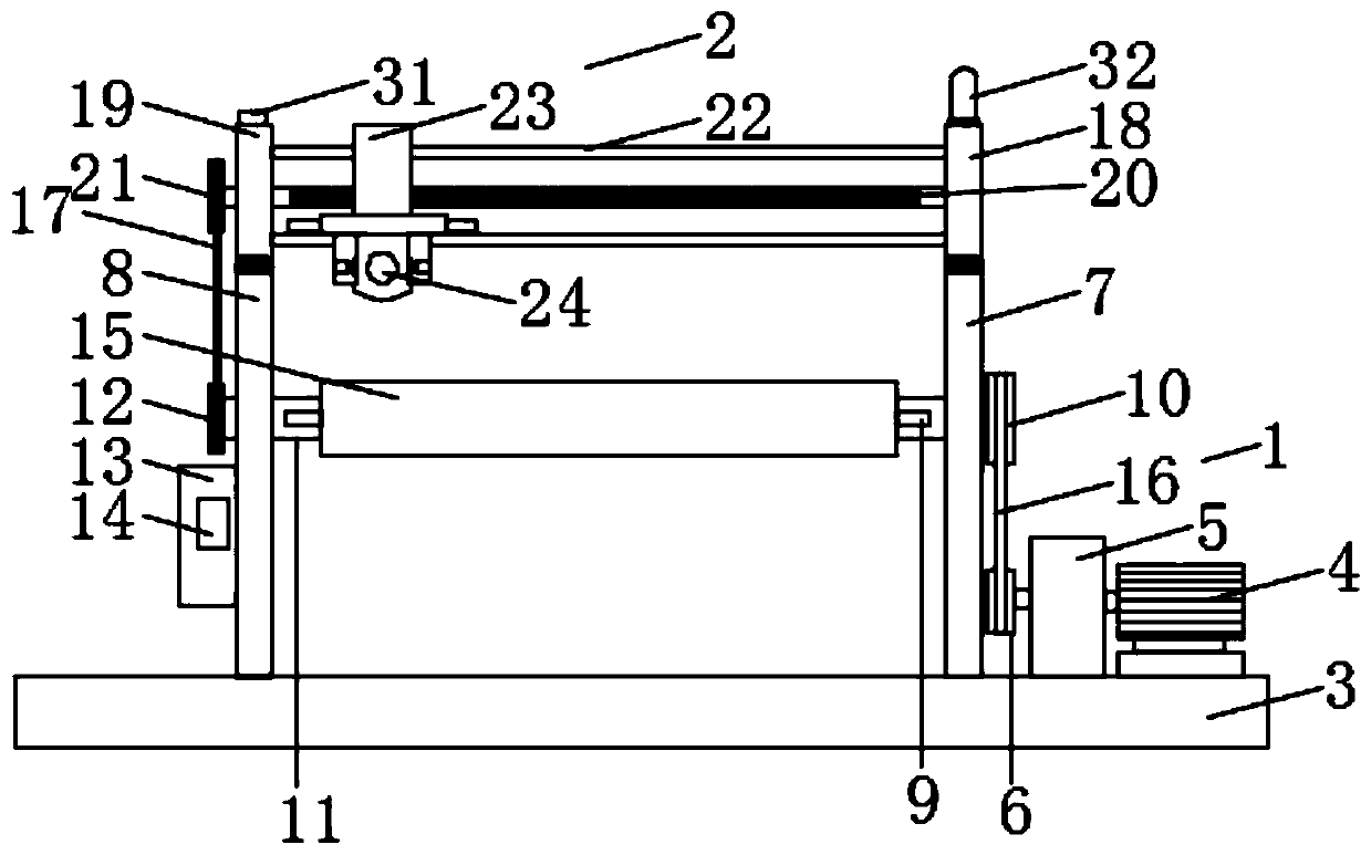Wire splitting device of winding machine