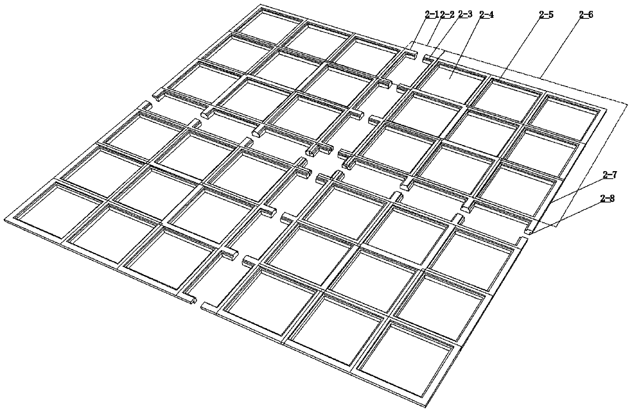 Assembled-type dense rib beam floor system combination template and construction method