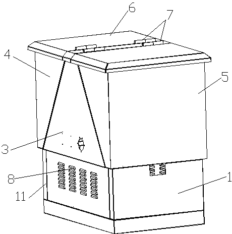 10kv outdoor high-voltage cable distribution box and installation method thereof
