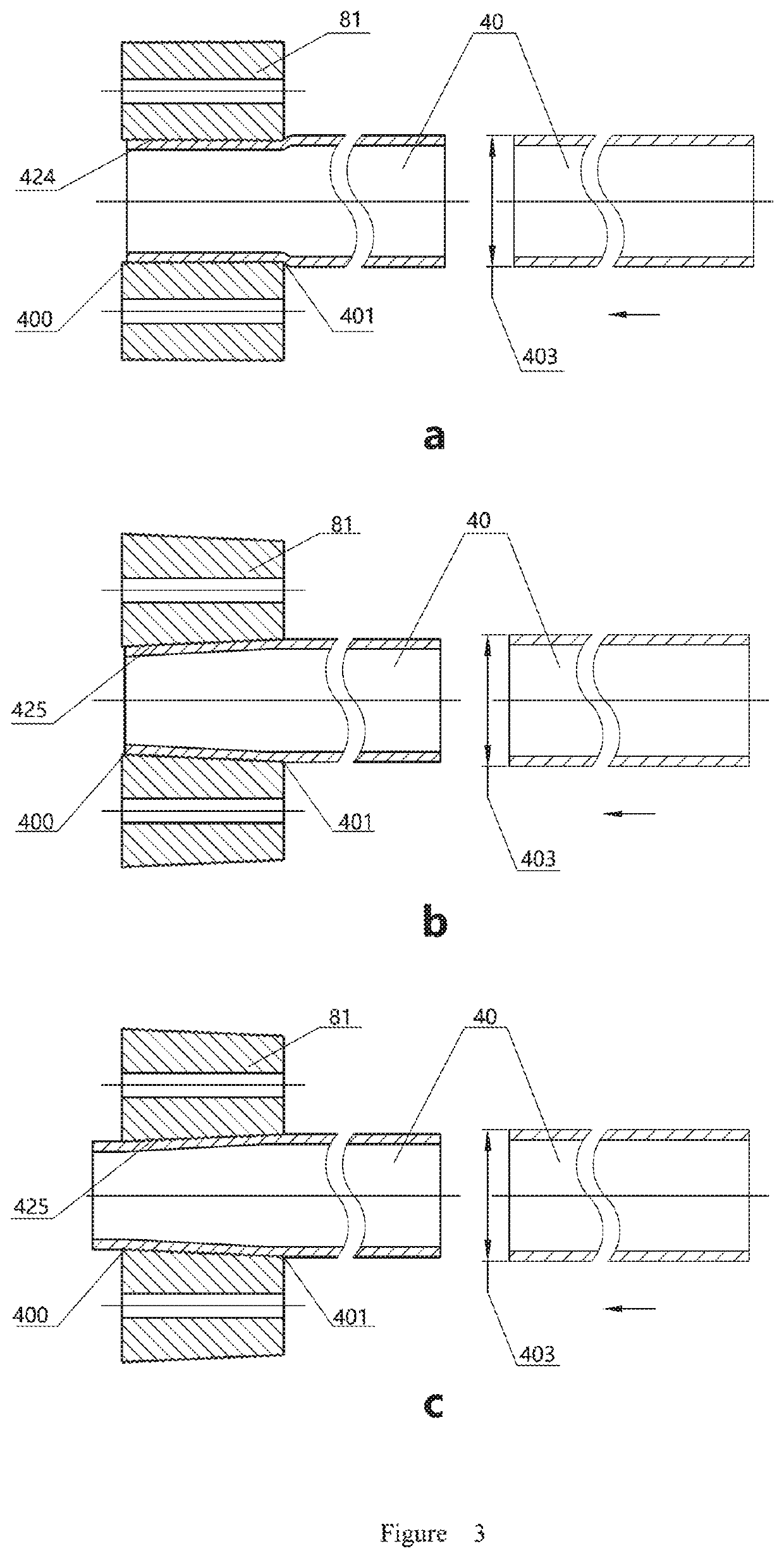 Threading method, rolling head, apparatus, module and production line for pipe thread, and products thereof