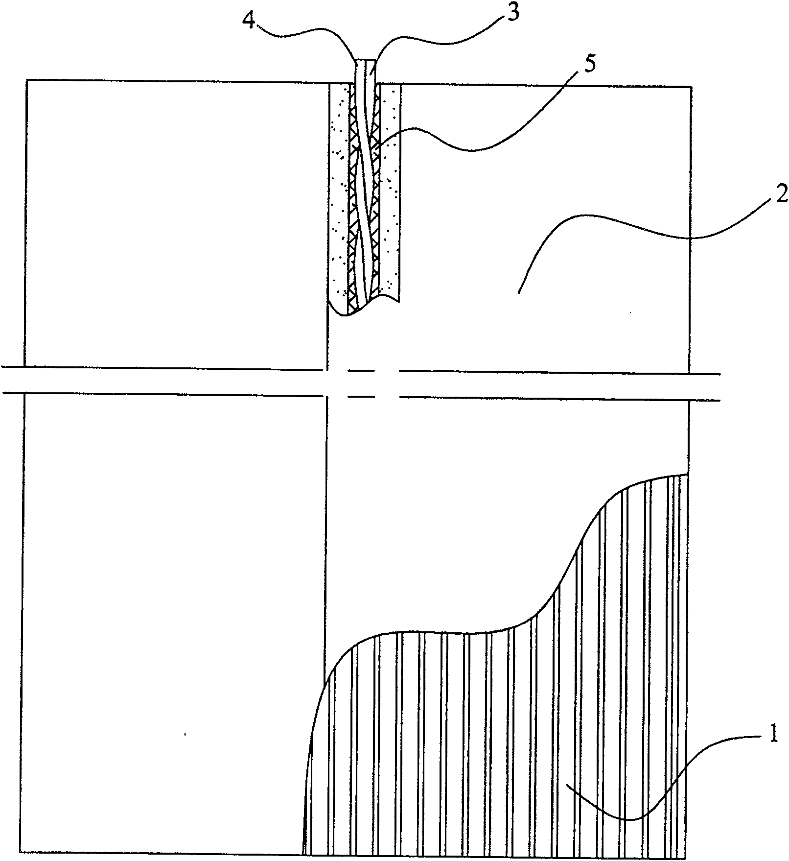 Depth measurement drainage plate structure provided with shielding layer