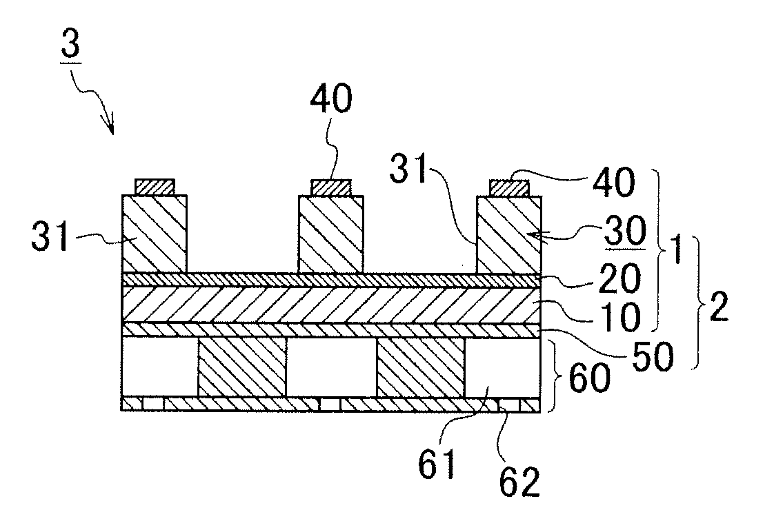 Columnar Structure Film and Method of Forming Same, Piezoelectric Element, Liquid Ejection Apparatus and Piezoelectric Ultrasonic Oscillator