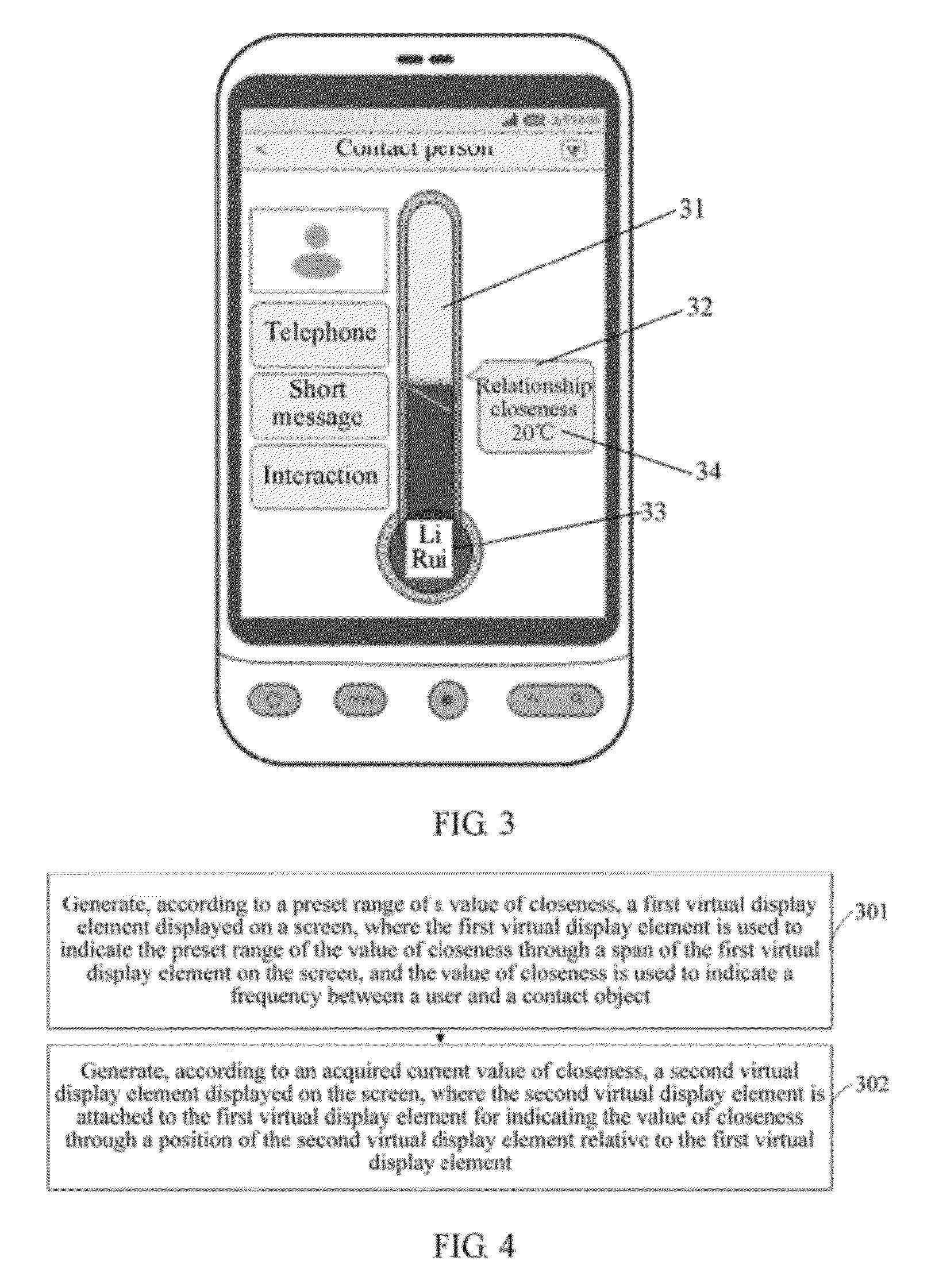 Method and device for presenting relationship closeness