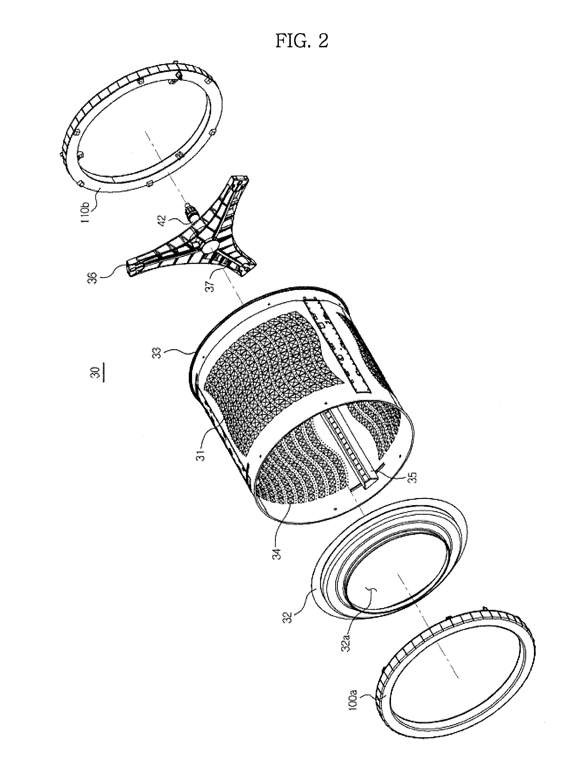 Balancing module and washing machine having the same