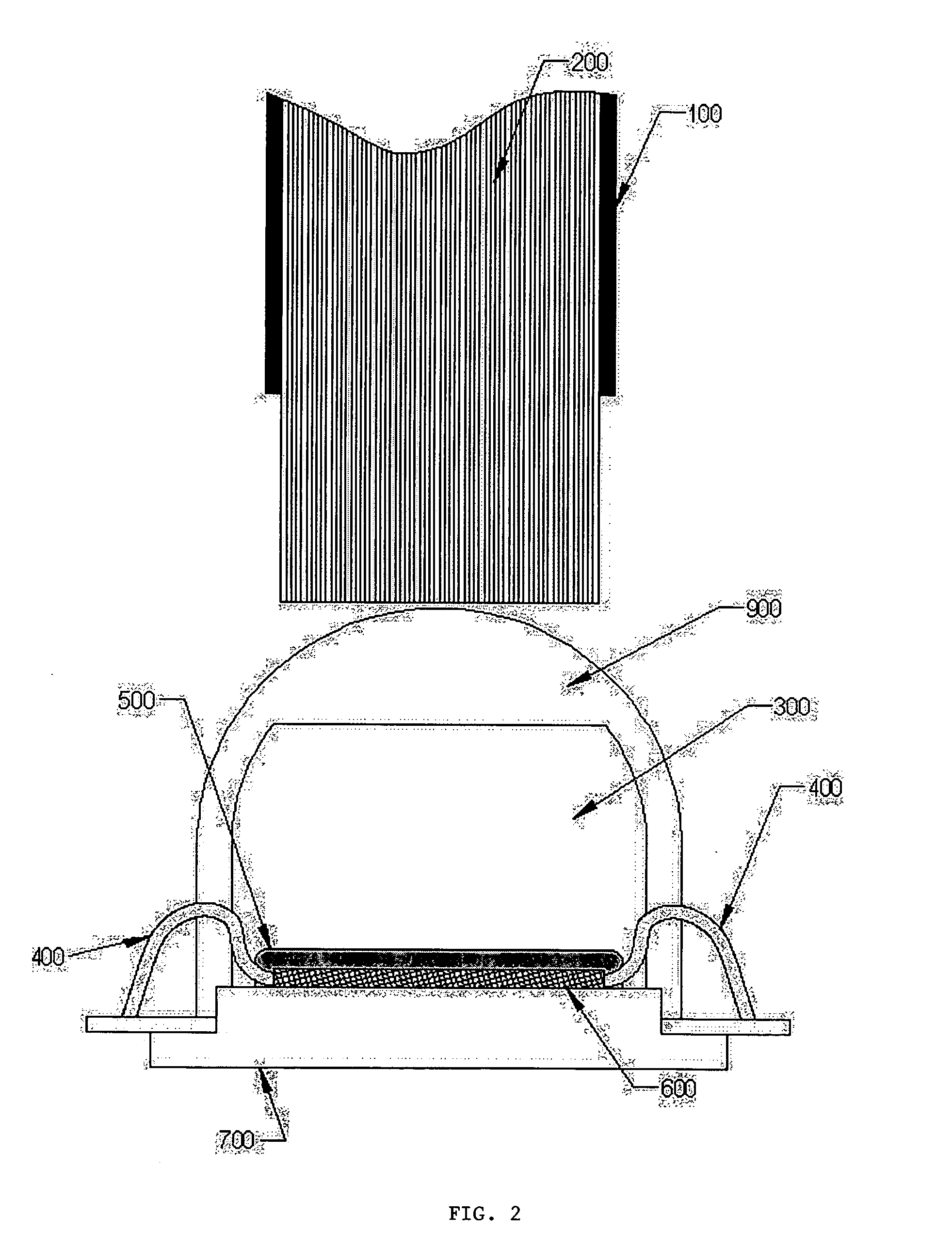Compact, high efficiency, high power solid state light source using a solid state light-emitting device