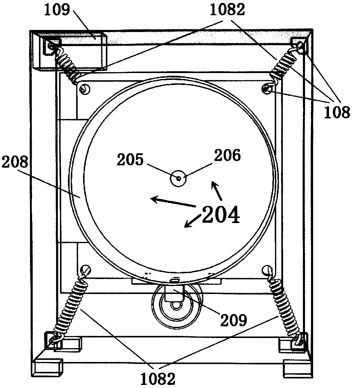 Dewatering device for inner chamber of hose and operation method thereof