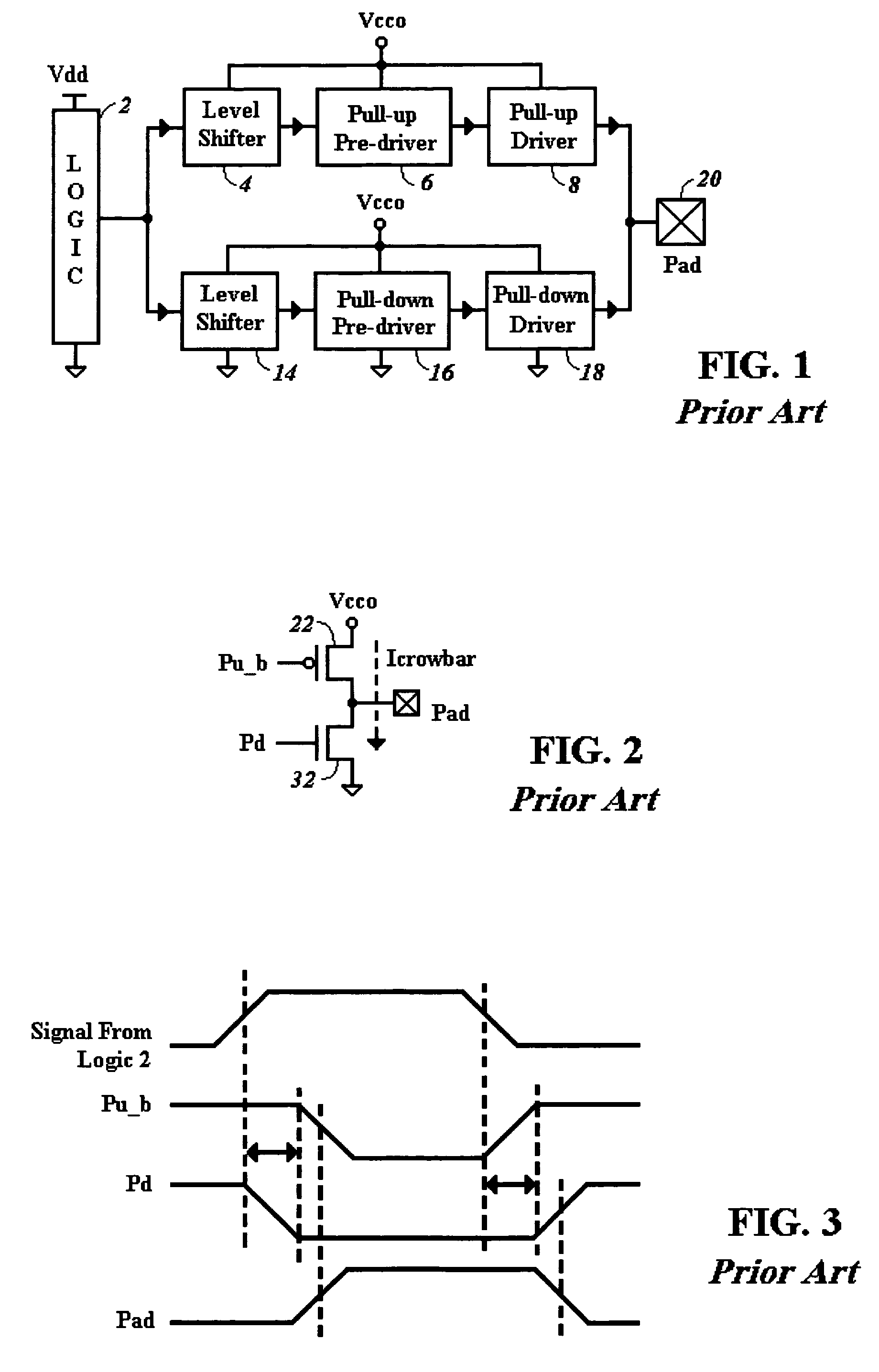 Large loading split I/O driver with negligible crowbar