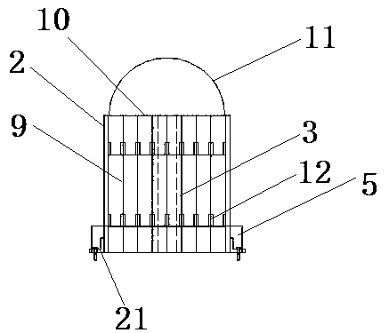 Battery pole piece photocatalytic degradation device and battery pole piece photocatalytic degradation equipment