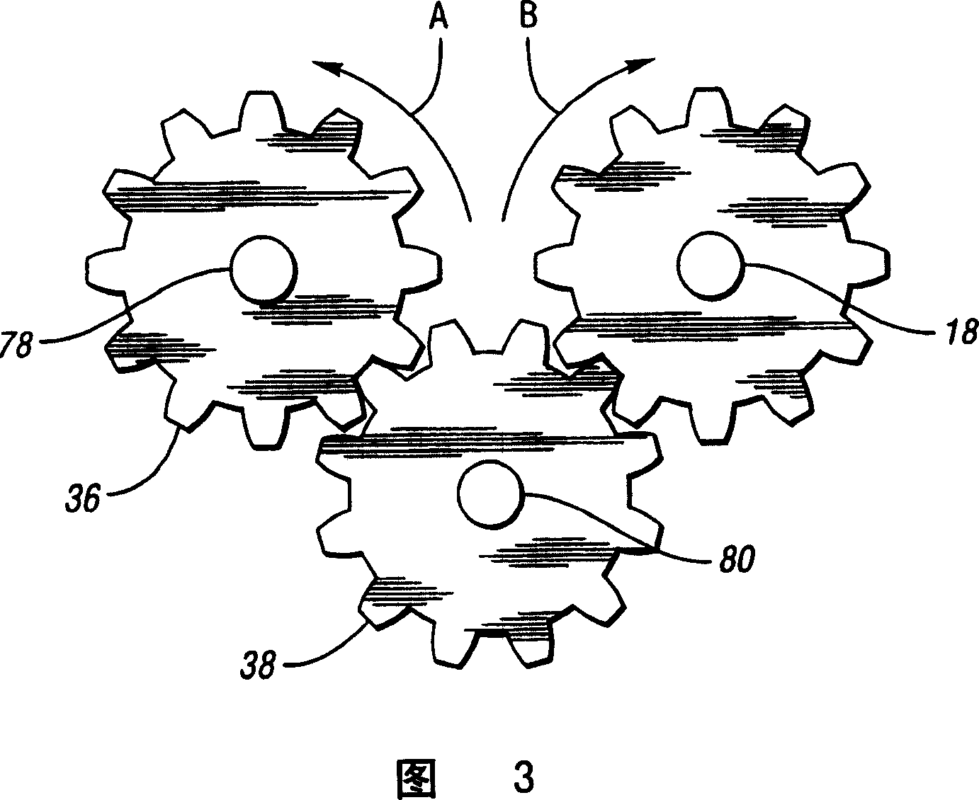 Hydraulic active damping system for gears and method