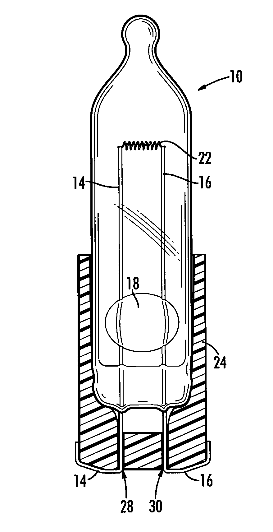 Method for securing a miniature bulb in a holder