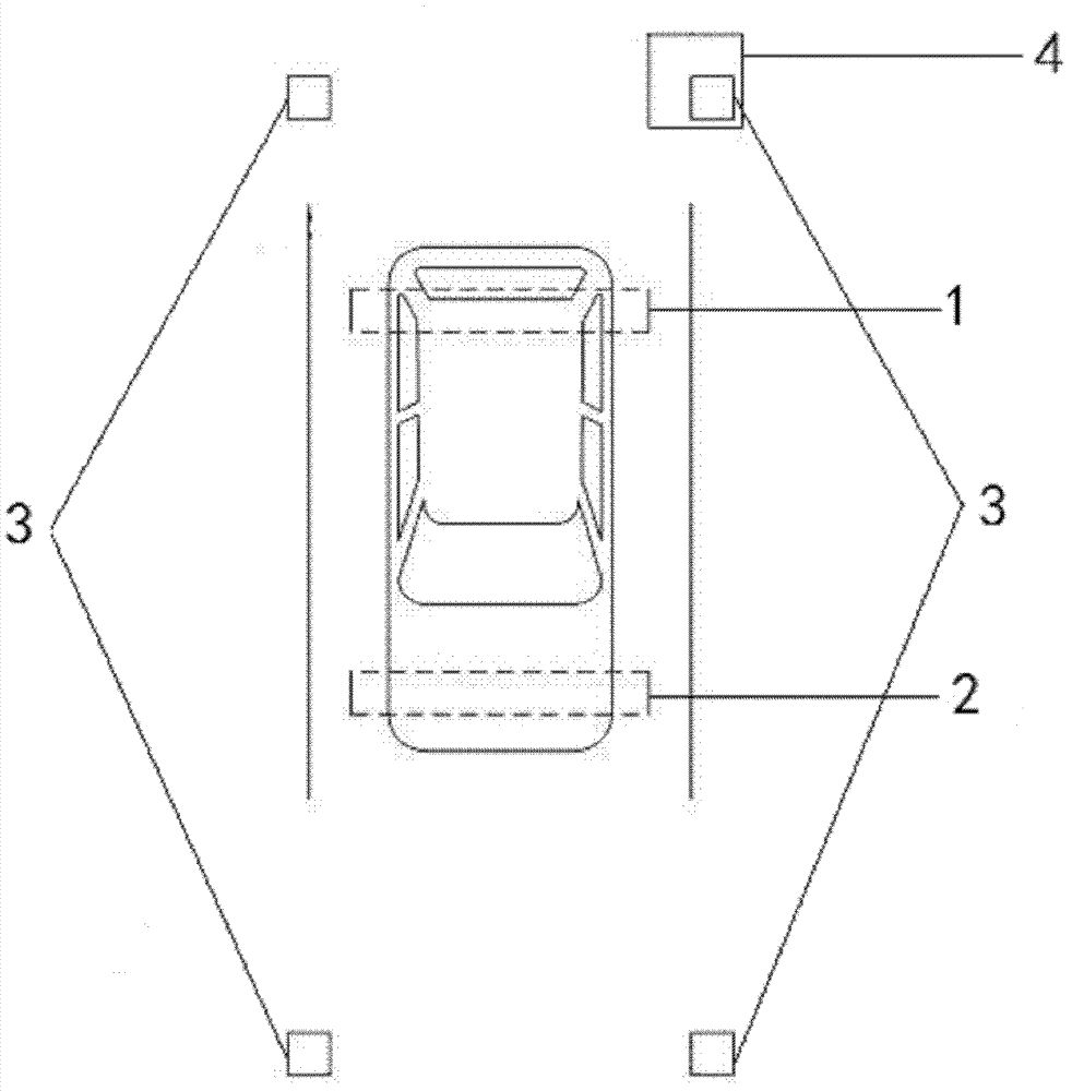 Parking lot vehicle anti-starching device based on infrared technology and realization method thereof