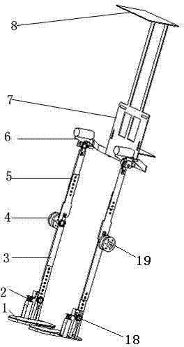 Active and passive combination of augmented flexible lower extremity exoskeleton