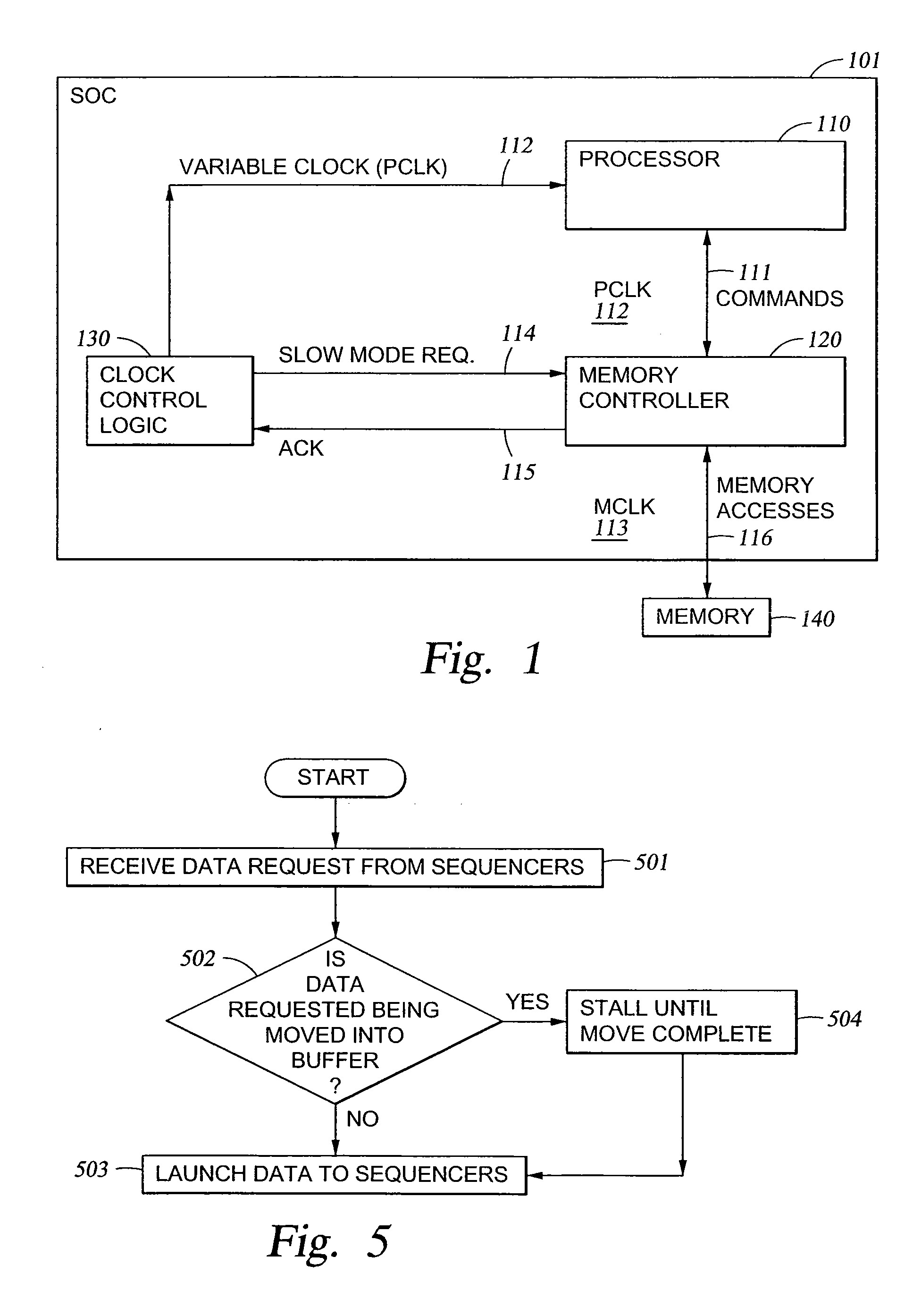 Memory controller operating in a system with a variable system clock